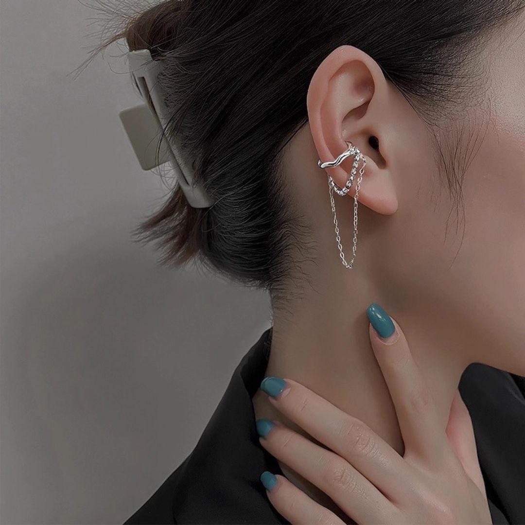 Midnight Streamer Cuffs Earrings (Both)