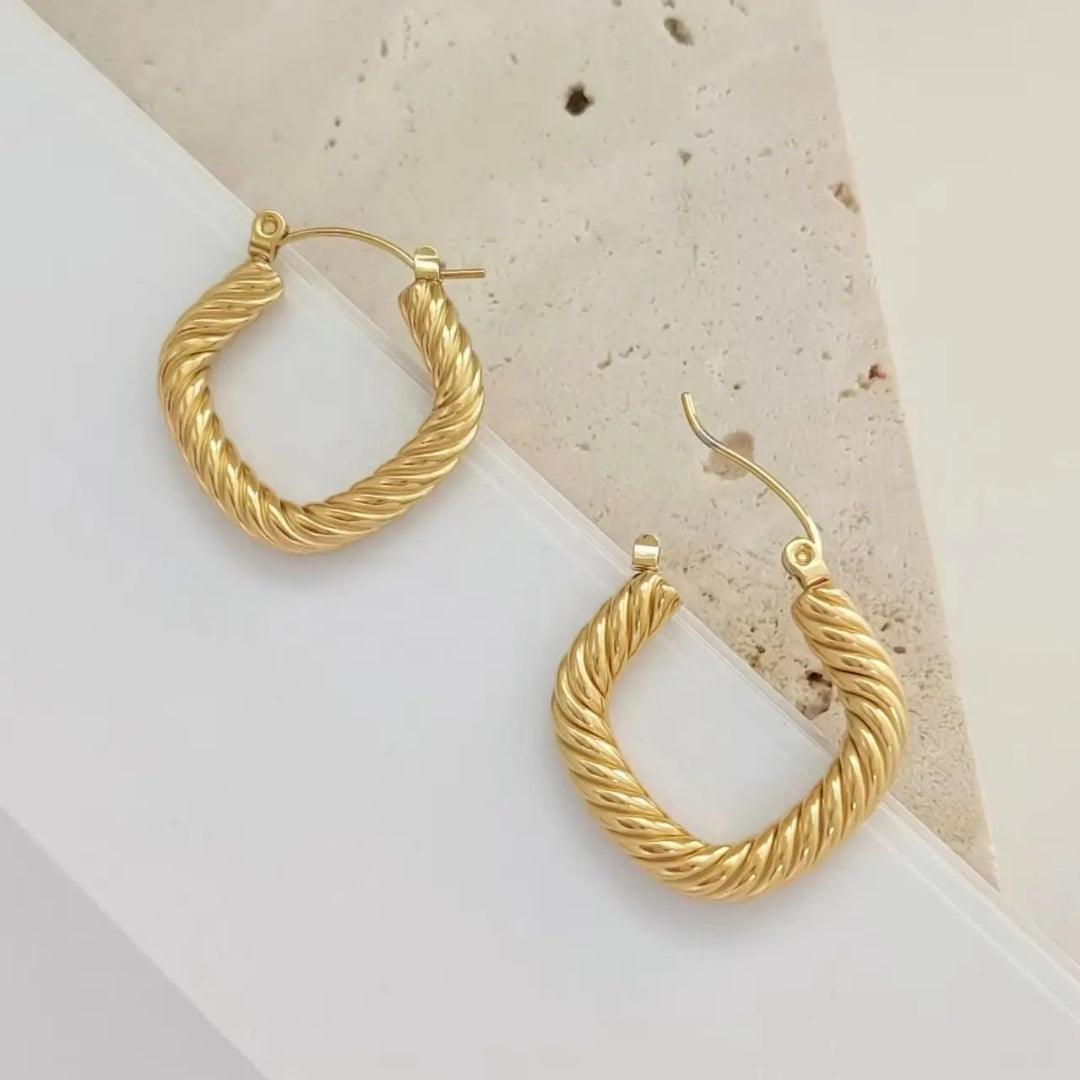 Dainty Golden Hoops Earrings