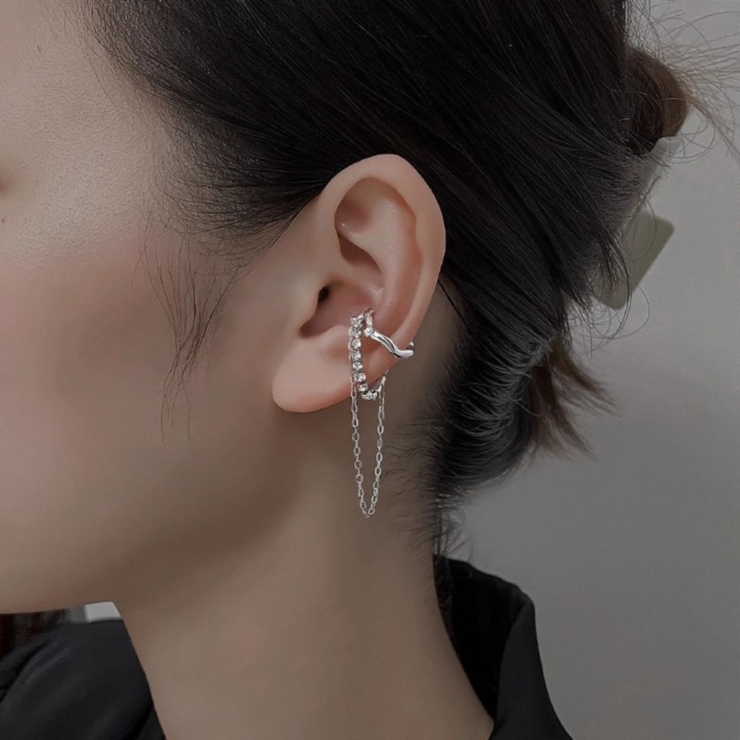 Midnight Streamer Cuffs Earrings (Both)