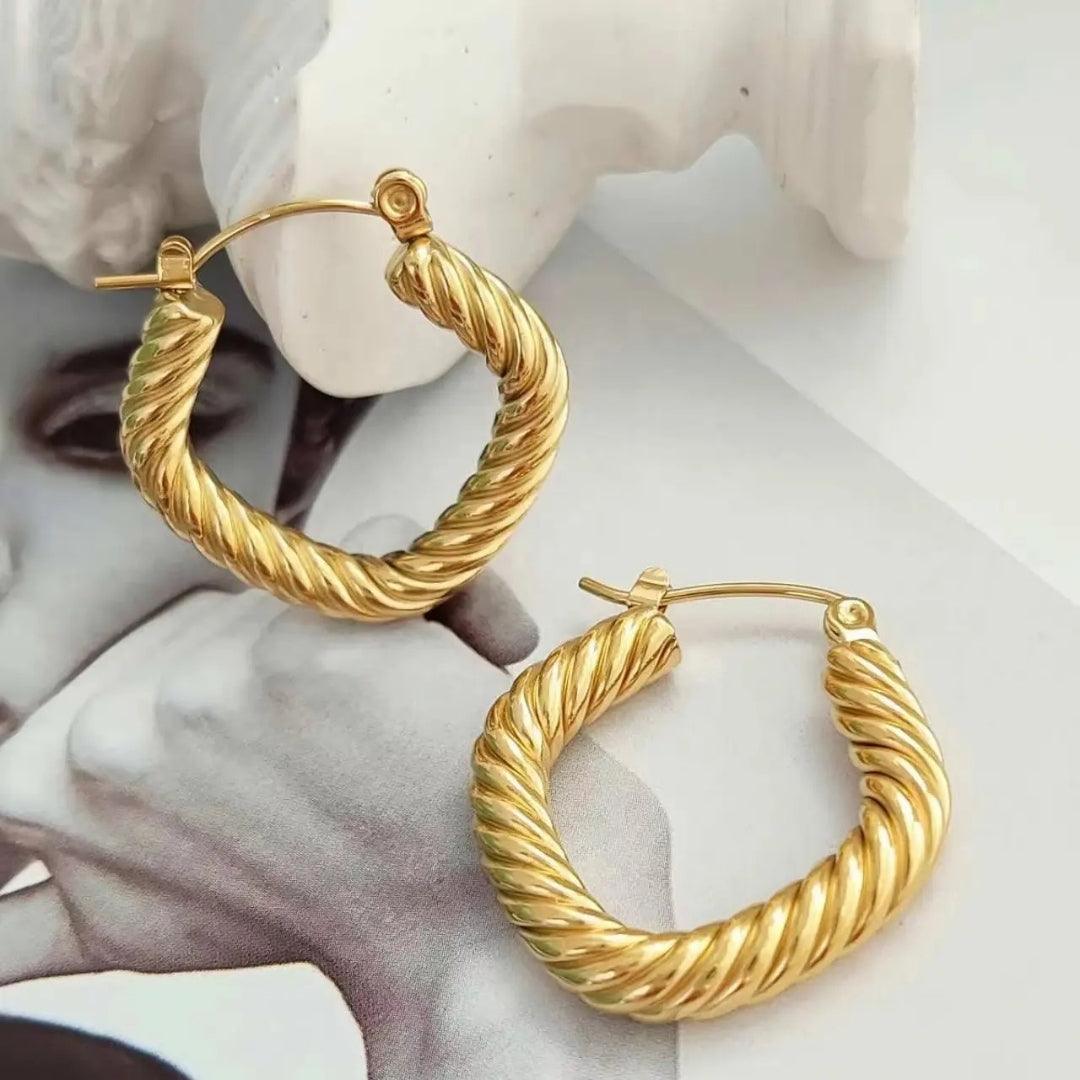 Dainty Golden Hoops Earrings