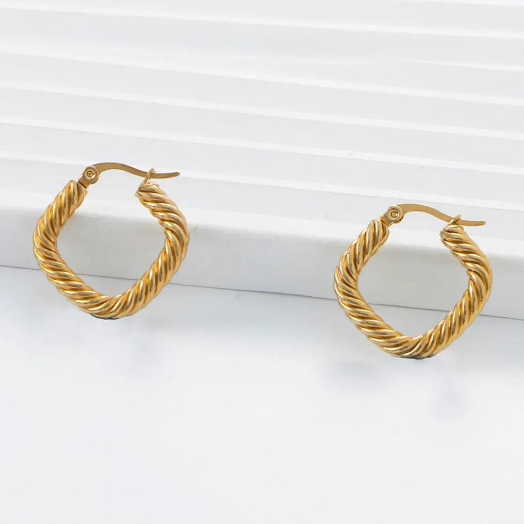 Dainty Golden Hoops Earrings