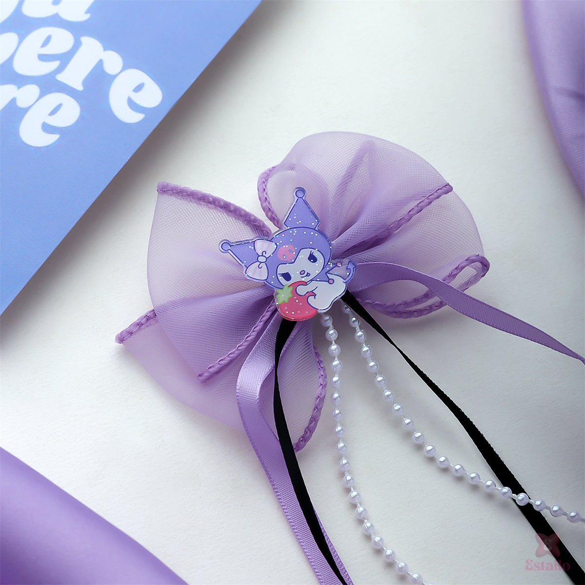 Kurumi Strawberry Bow Hair Clip