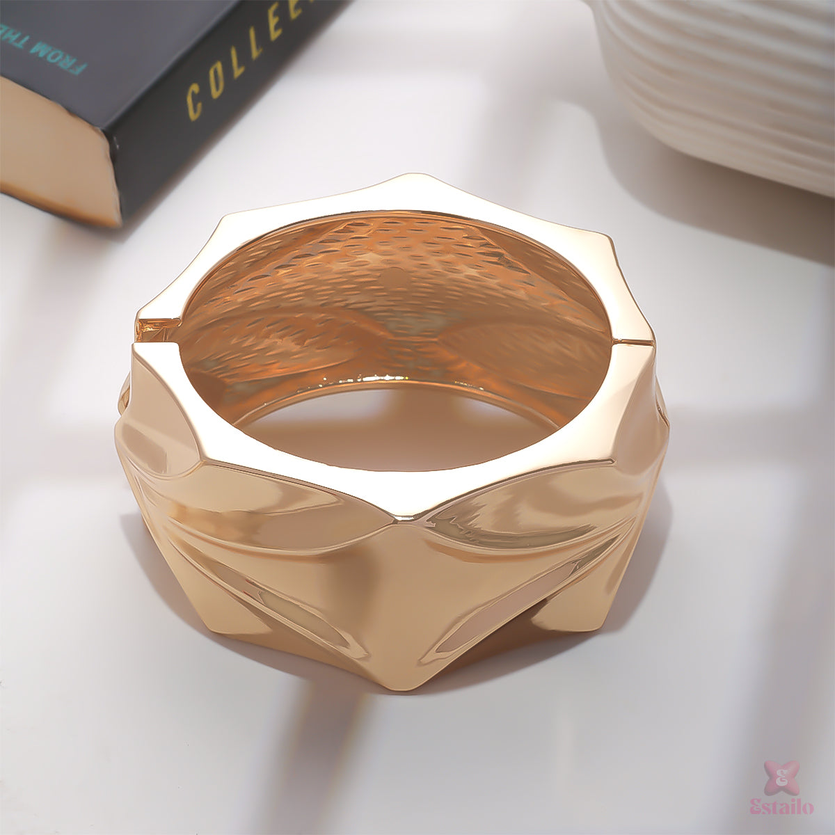 Gilded Embrace Cuff Bracelet