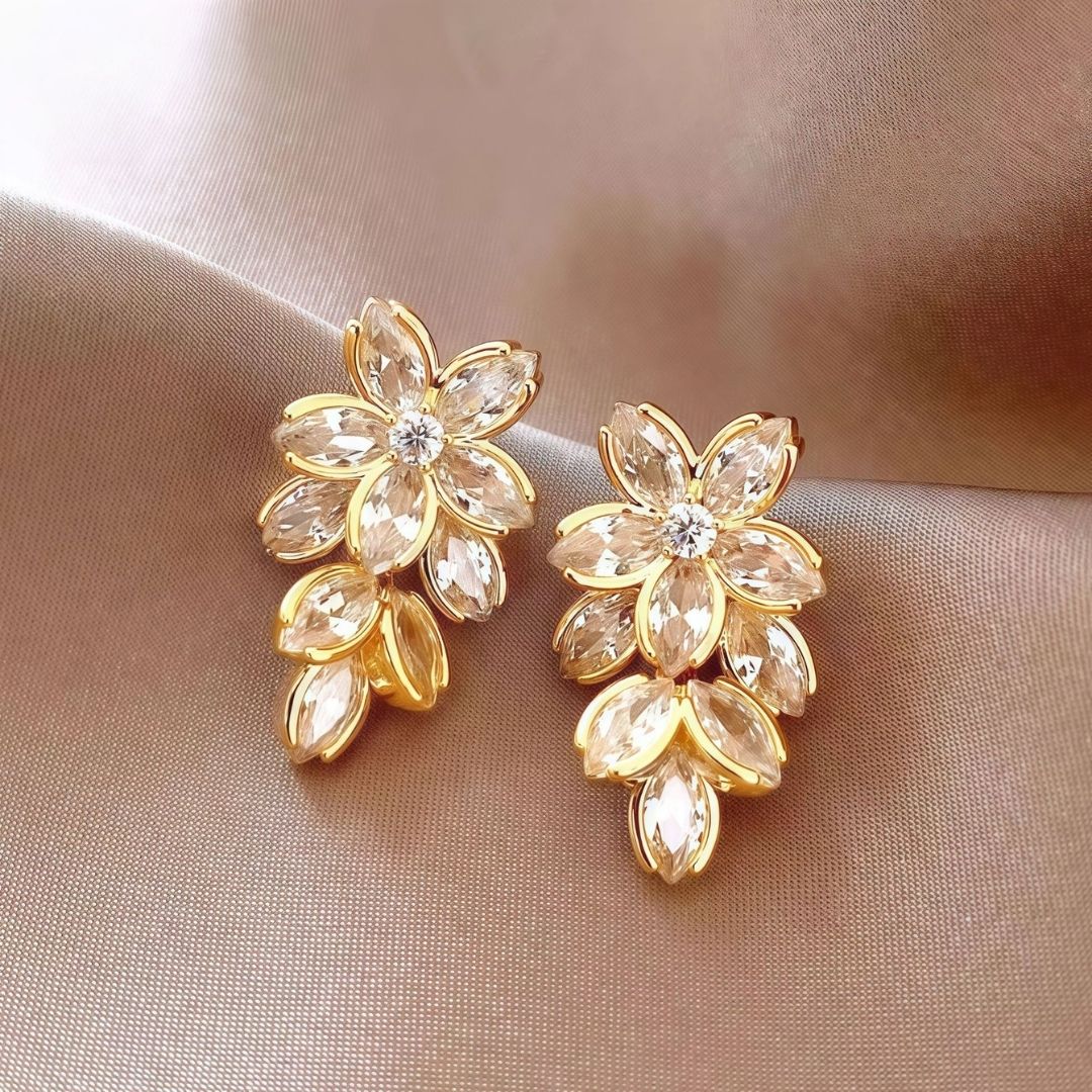 Gilded Willow Leaf Earrings