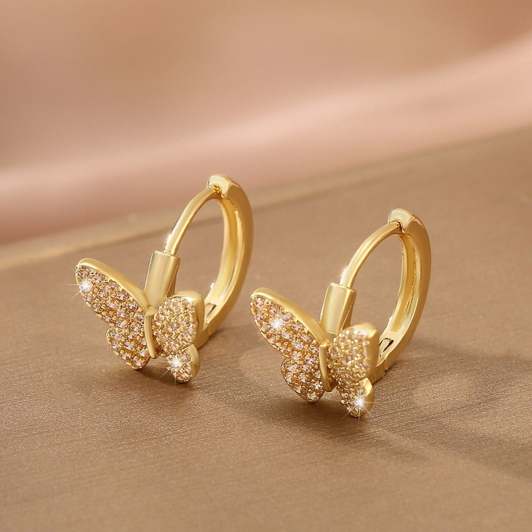 Golden Wing Huggies Earrings