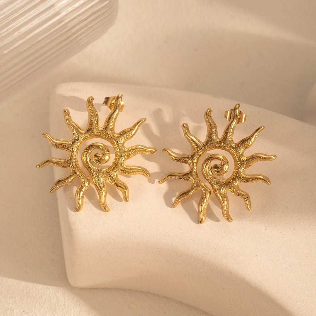 Sunrise Spiral Studs Earring