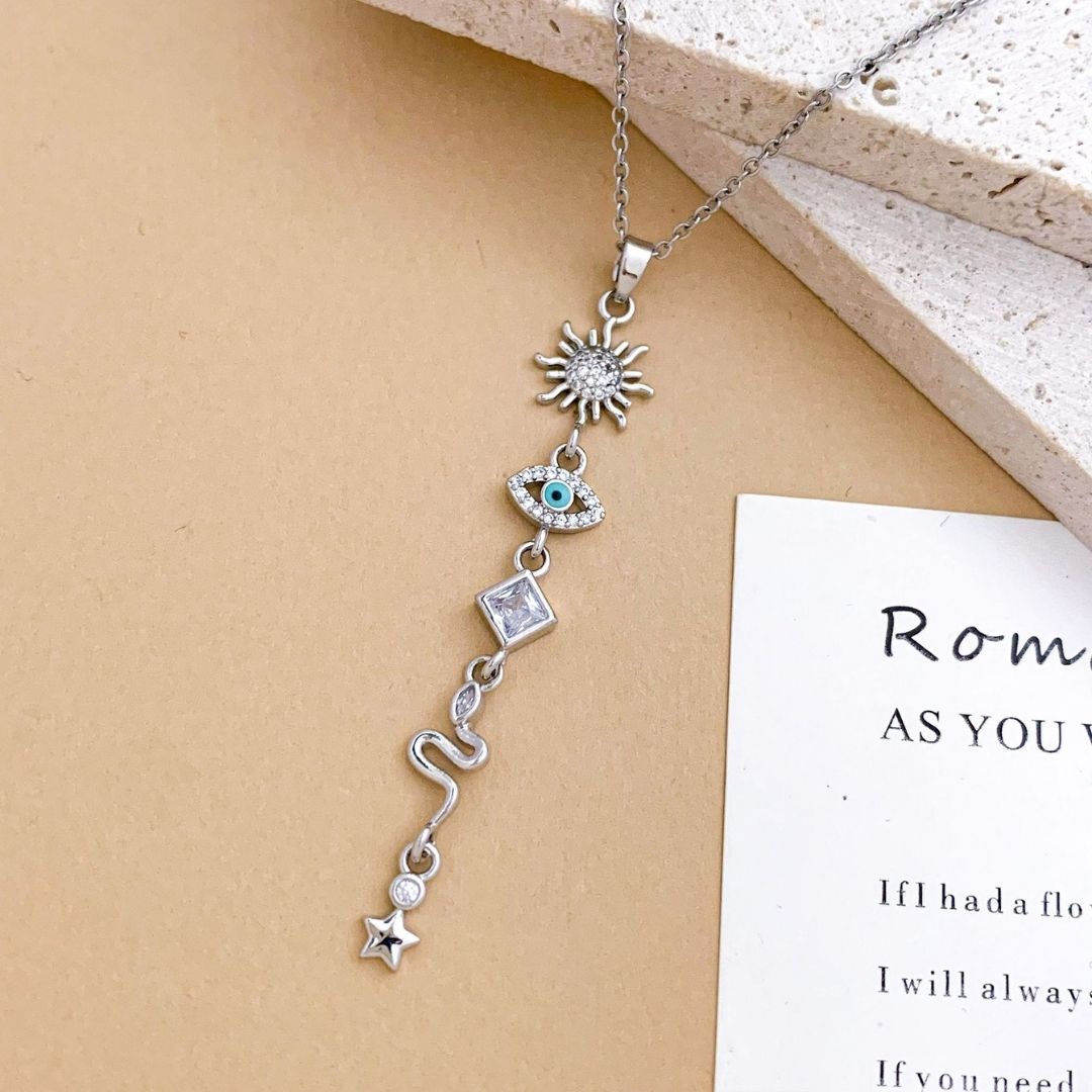 Midnight Mystic Lariat Necklace