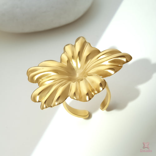 Golden Floral Ring
