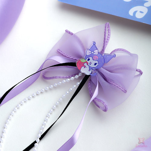 Kurumi Strawberry Bow Hair Clip