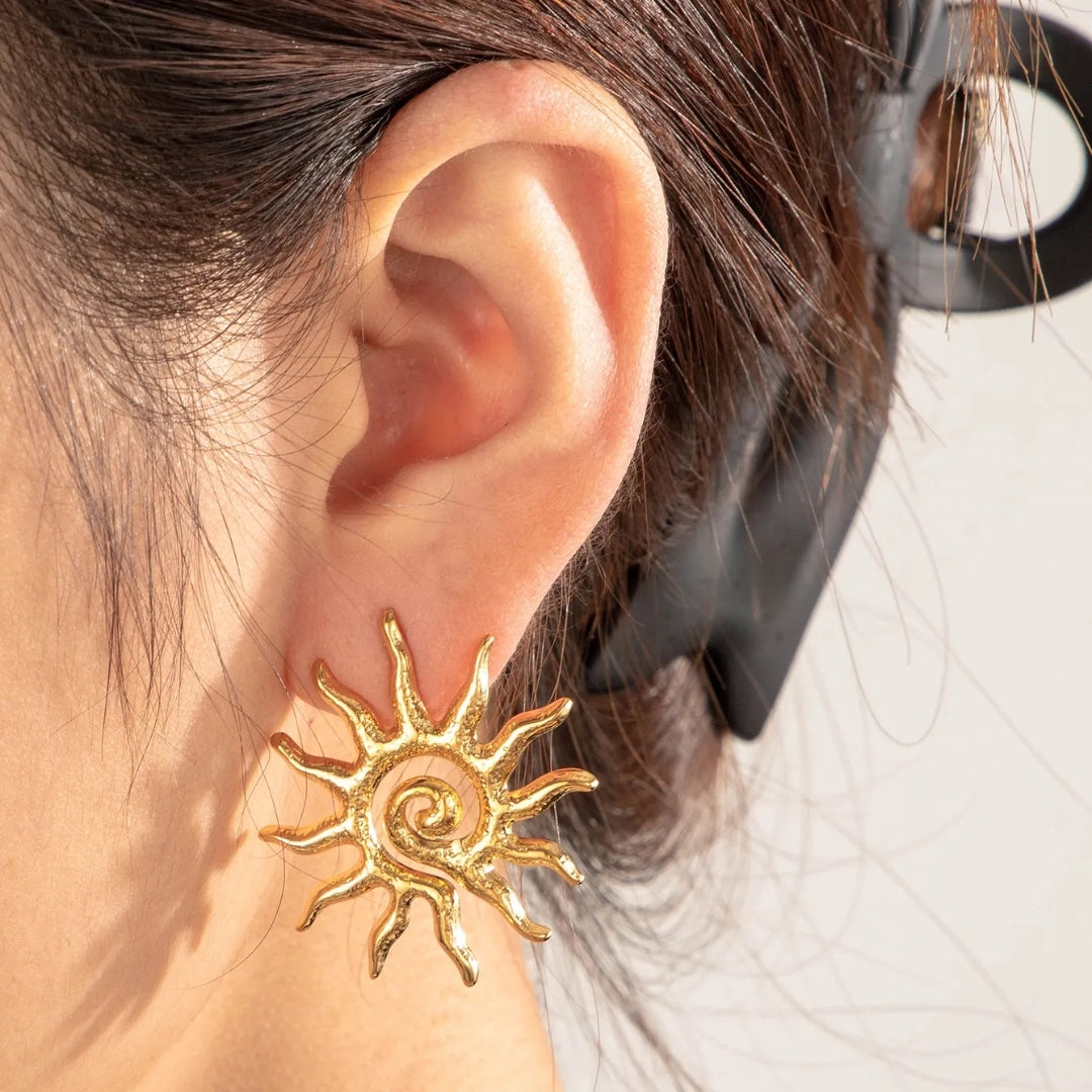 Sunrise Spiral Studs Earring