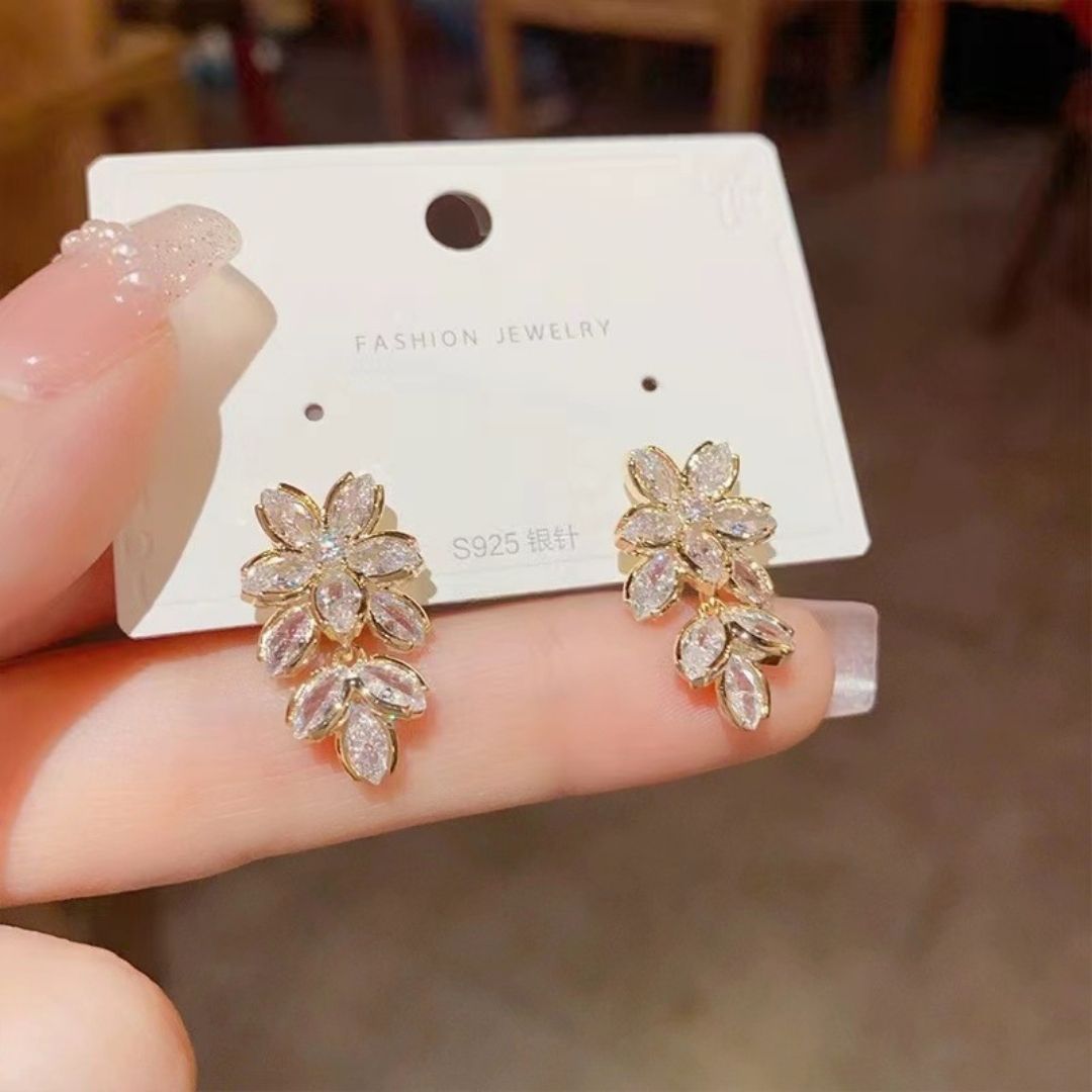 Gilded Willow Leaf Earrings
