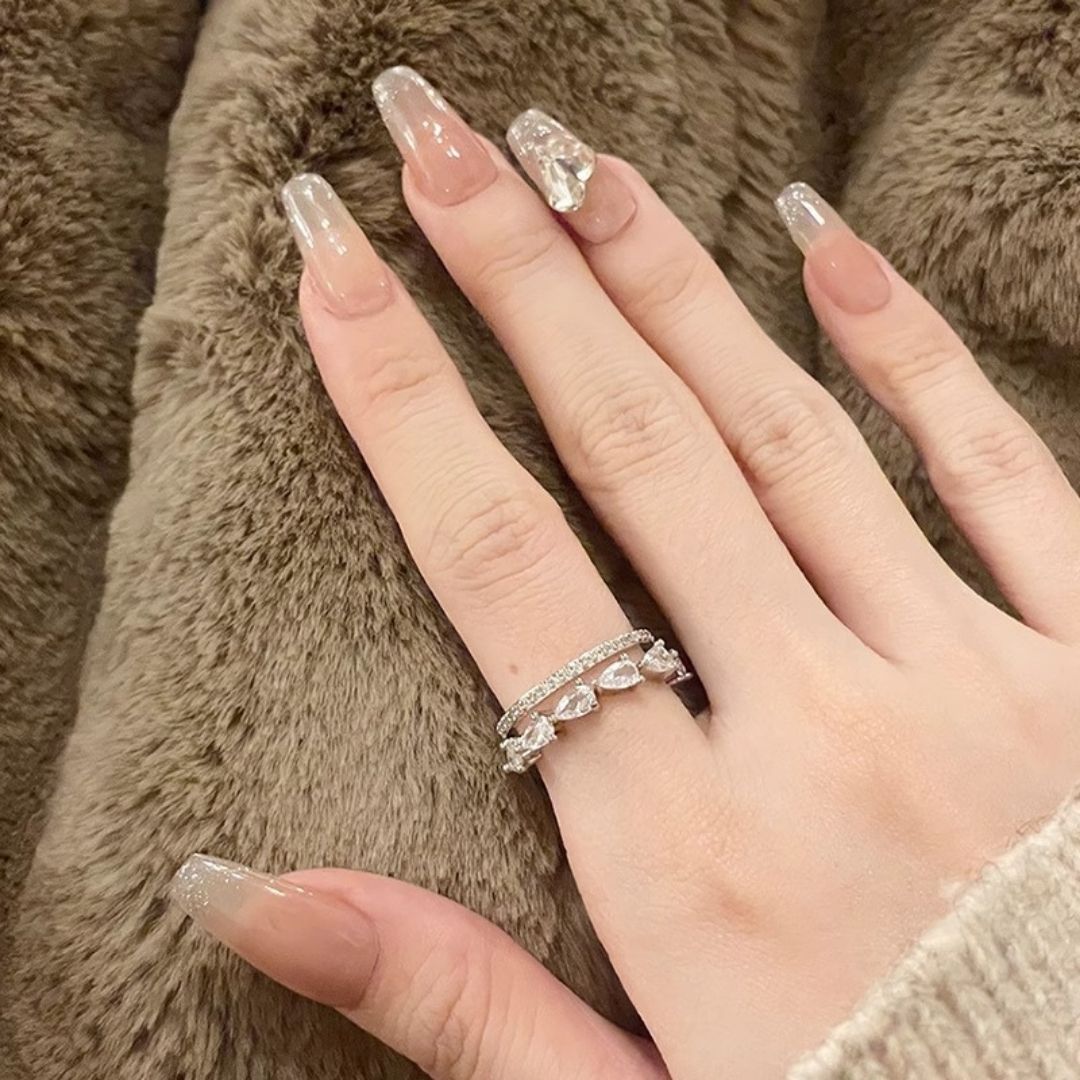 Silver Charm Twin Band Ring