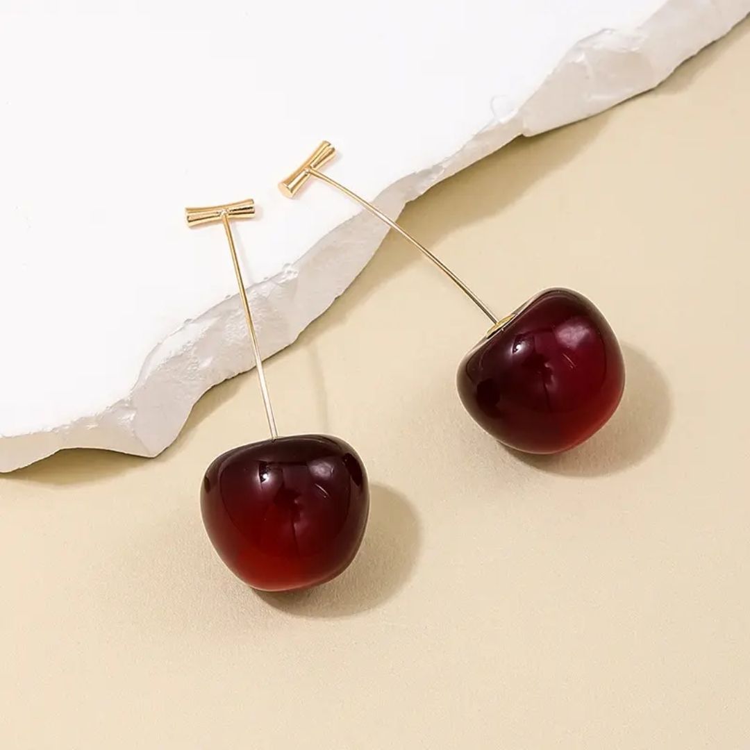 Blow of Cherry Quirky Earrings