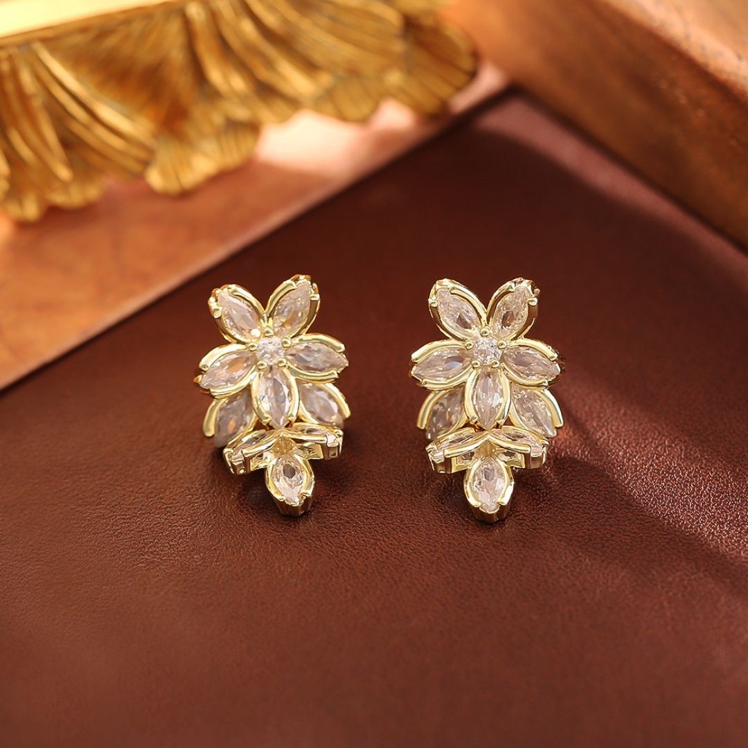 Gilded Willow Leaf Earrings