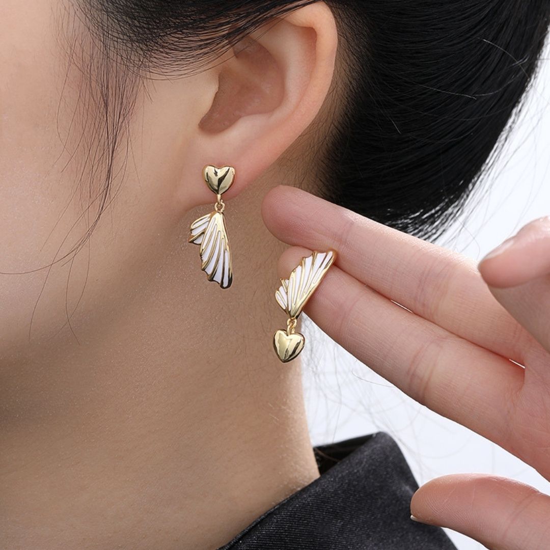 Gilded Whimsical Wingbeat Studs Earrings
