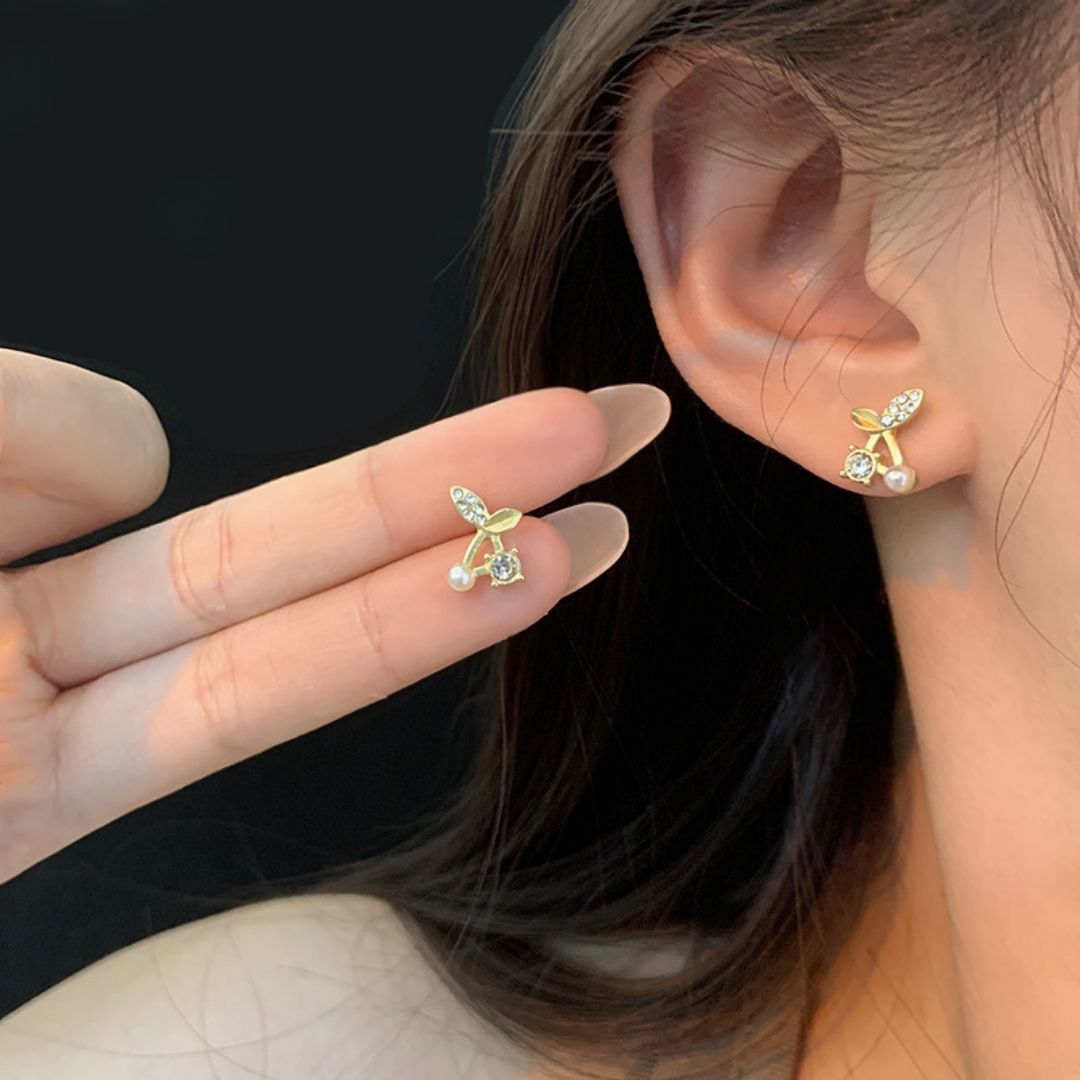 Elegant Twig Pearl Drops Earrings