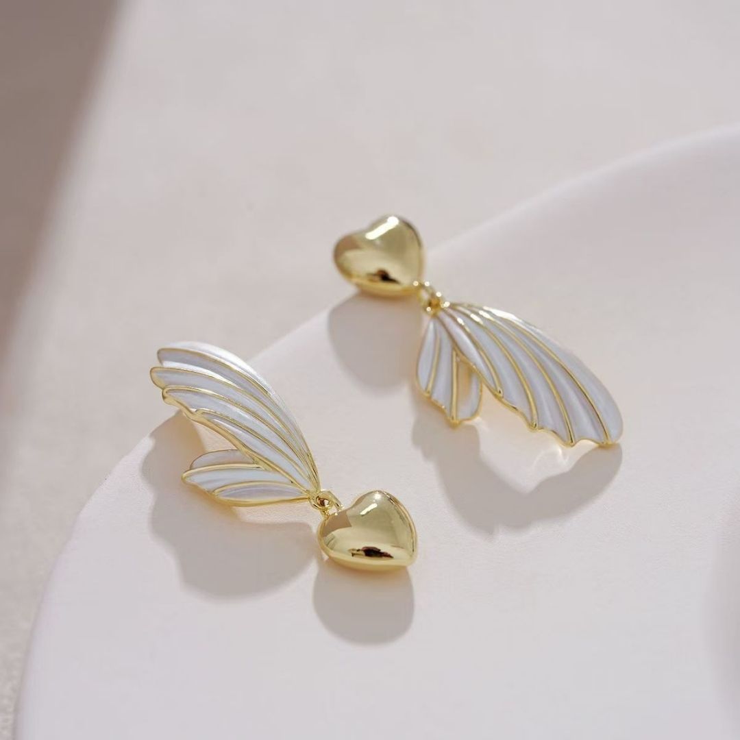Gilded Whimsical Wingbeat Studs Earrings