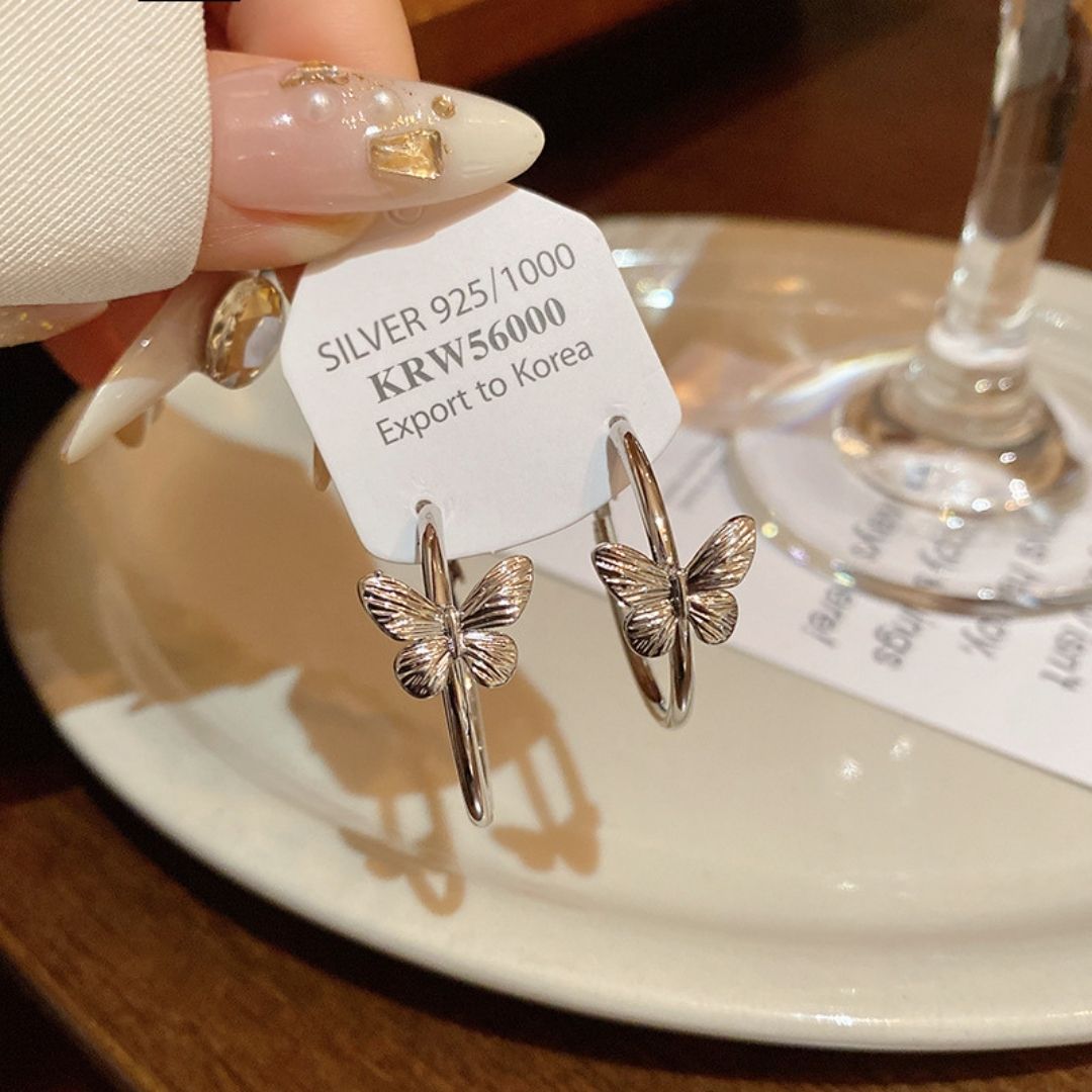 Retro Flutter Hoops Earrings