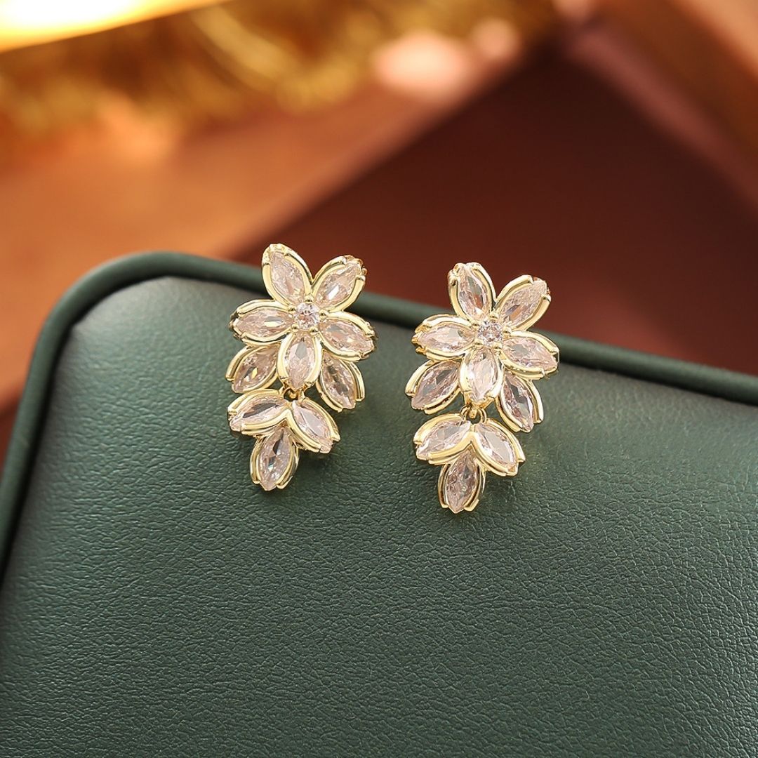 Gilded Willow Leaf Earrings