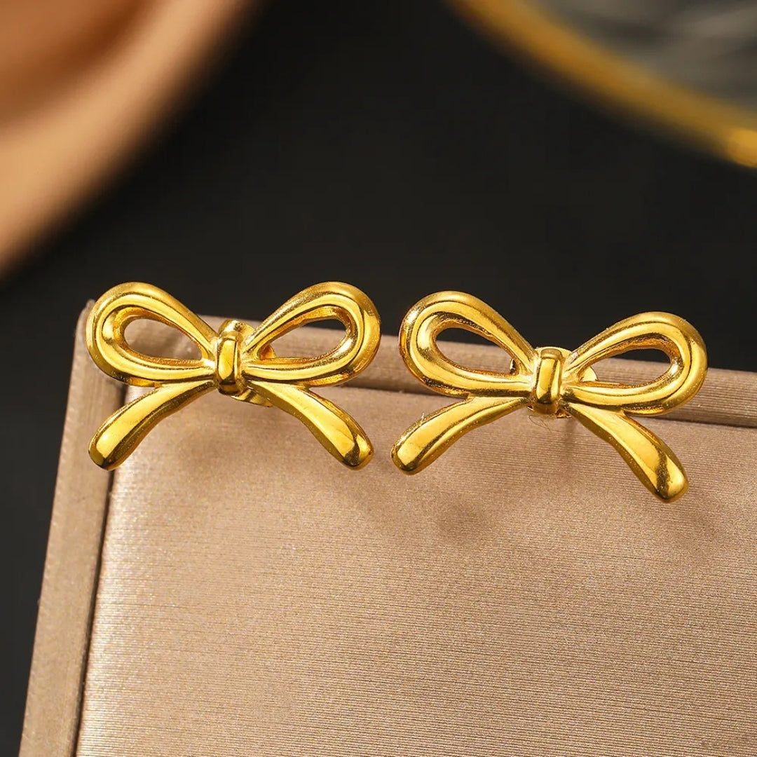 Golden Bow Earrings