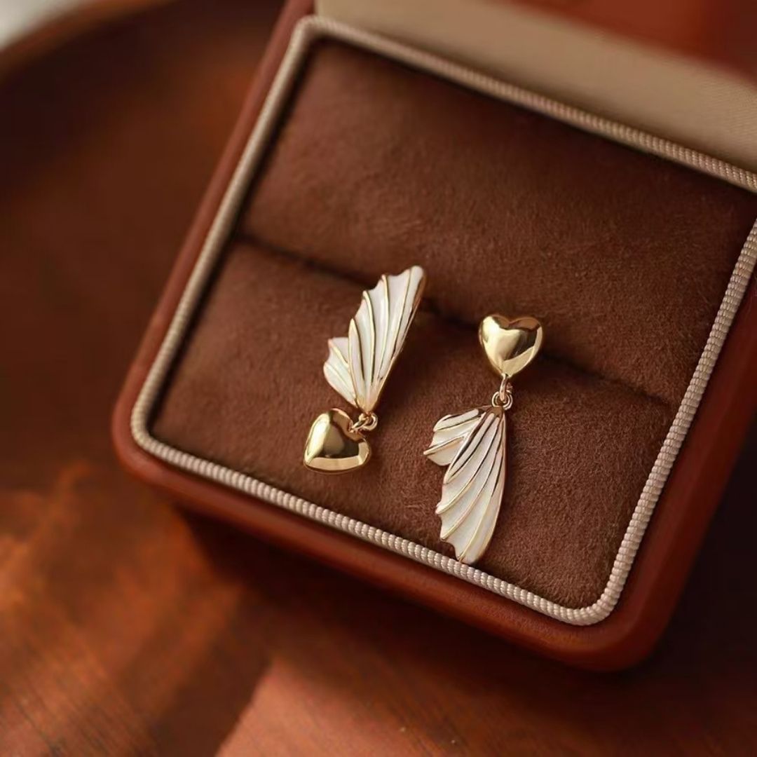 Gilded Whimsical Wingbeat Studs Earrings