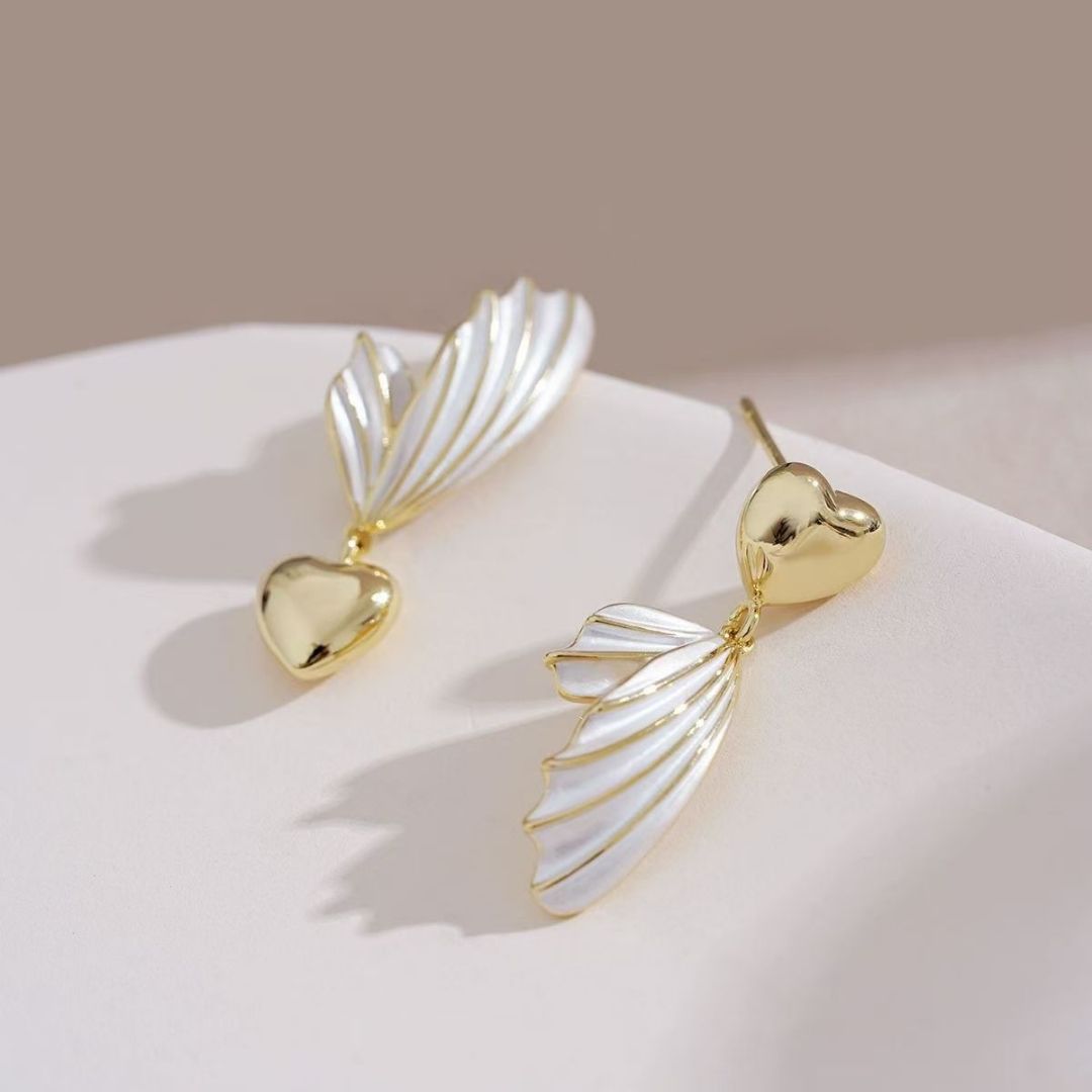 Gilded Whimsical Wingbeat Studs Earrings