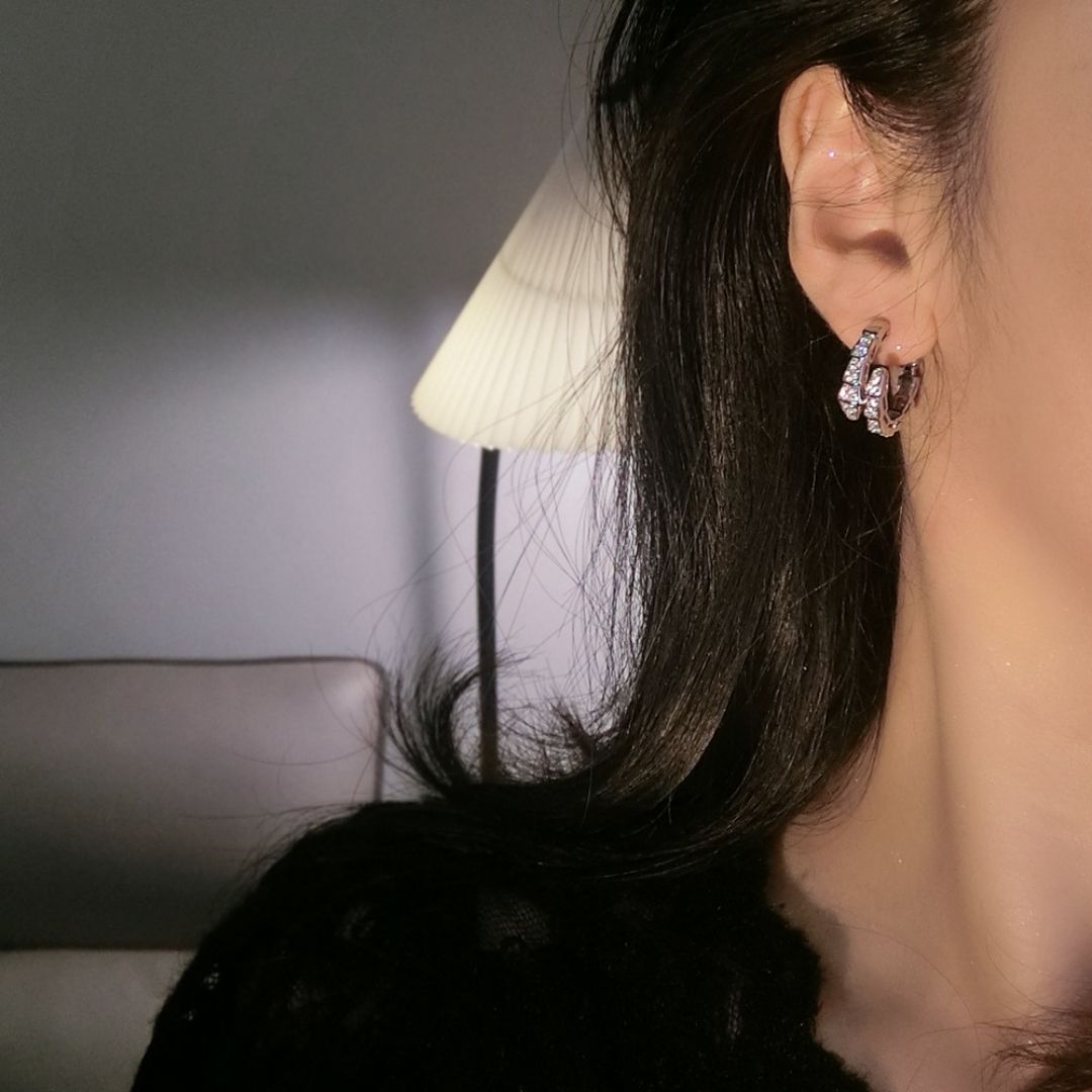 Snake Huggie Hoops Earrings