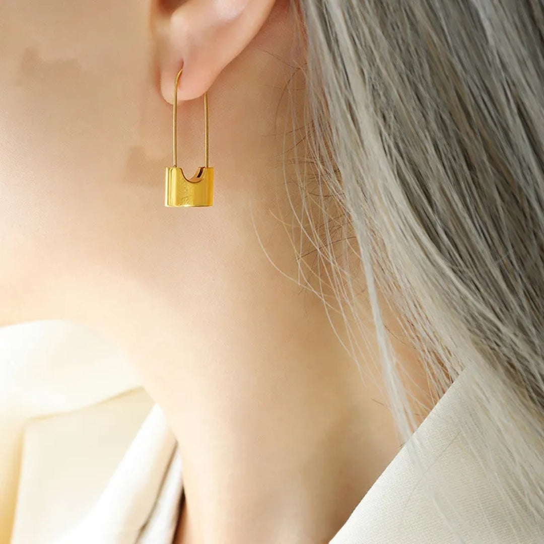 Edgy Lock Earrings