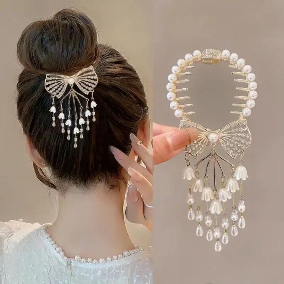 Pearl Tassel Hair Claw