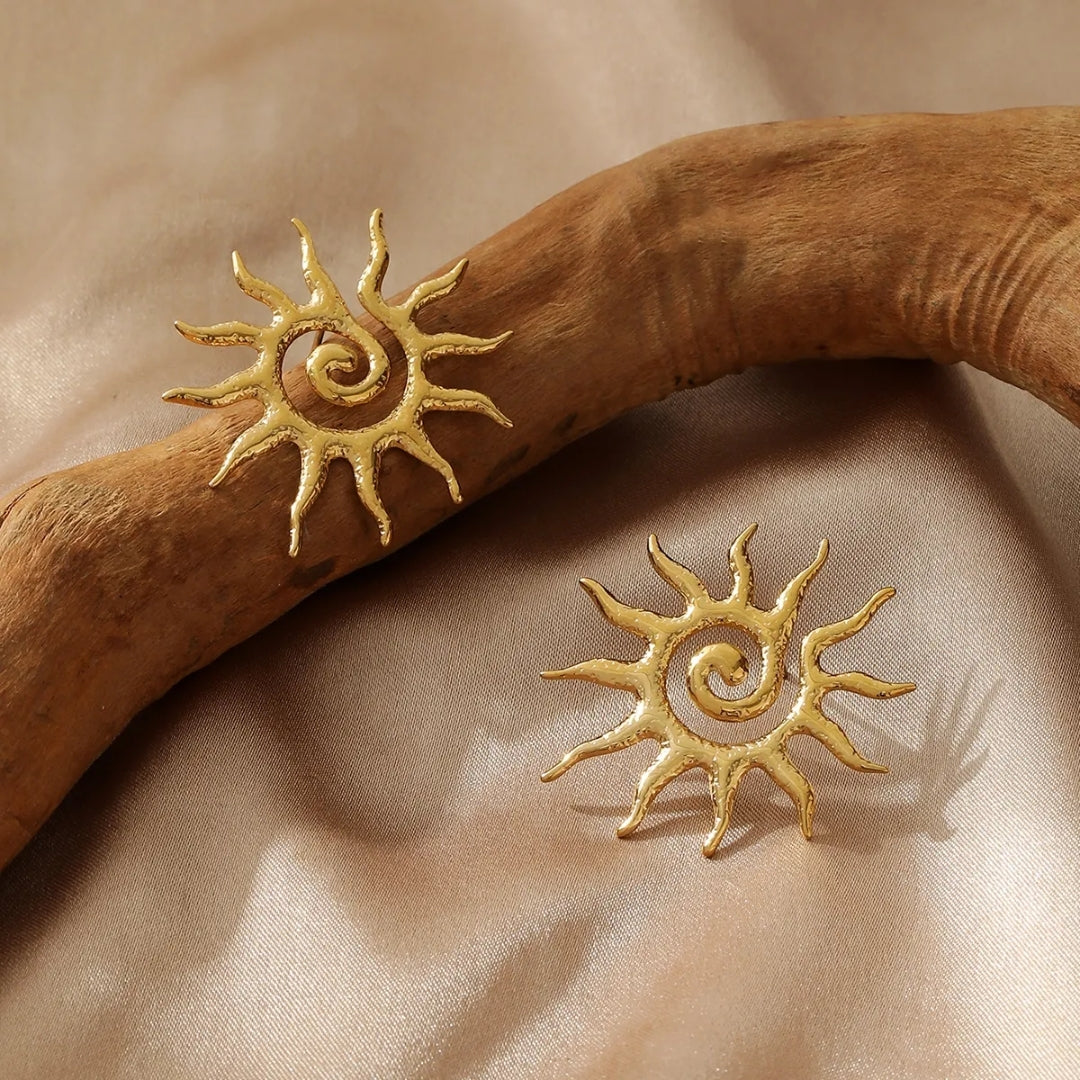 Sunrise Spiral Studs Earring