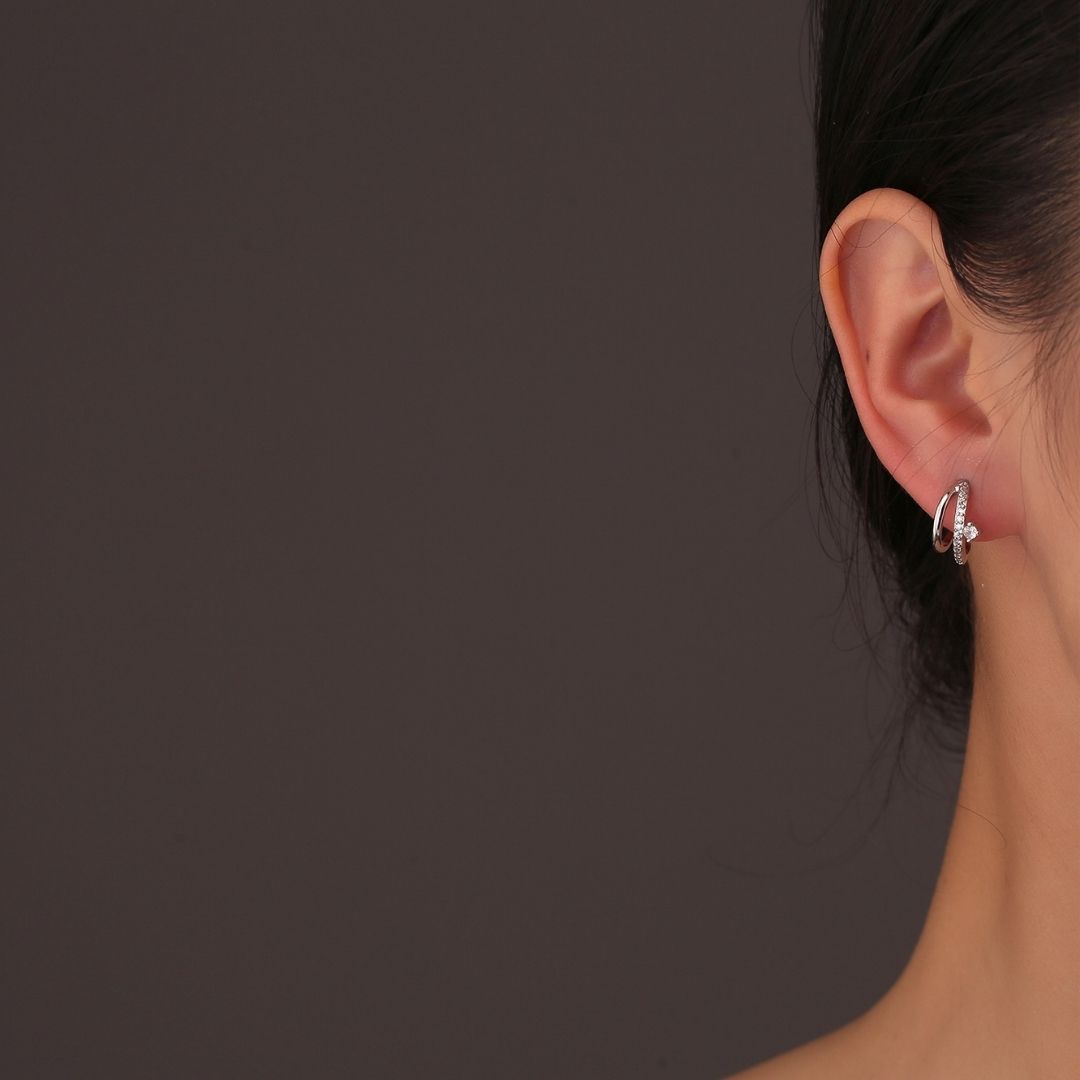 Celestial Triple-Stream Studs Earrings