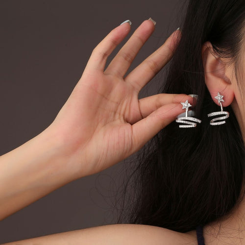 Cosmic Coil Studs Earrings