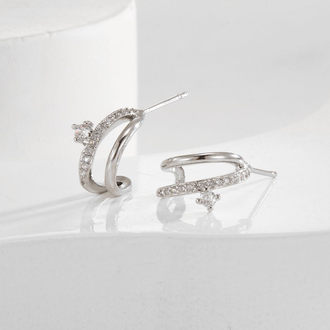 Celestial Triple-Stream Studs Earrings