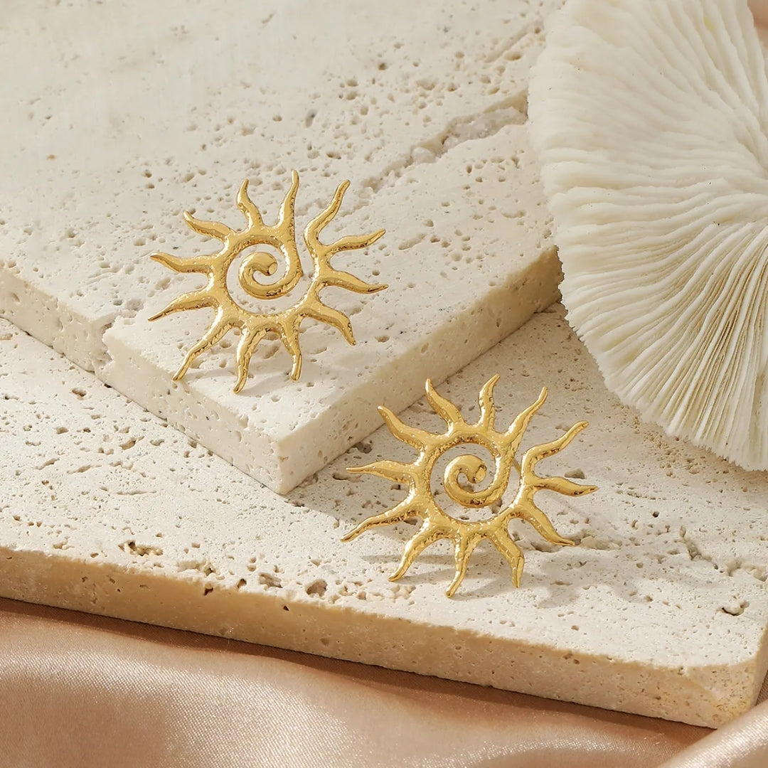 Sunrise Spiral Studs Earring