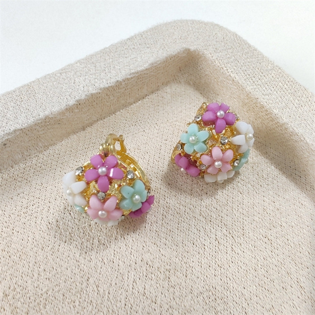 Floral Bloom Studs Earrings