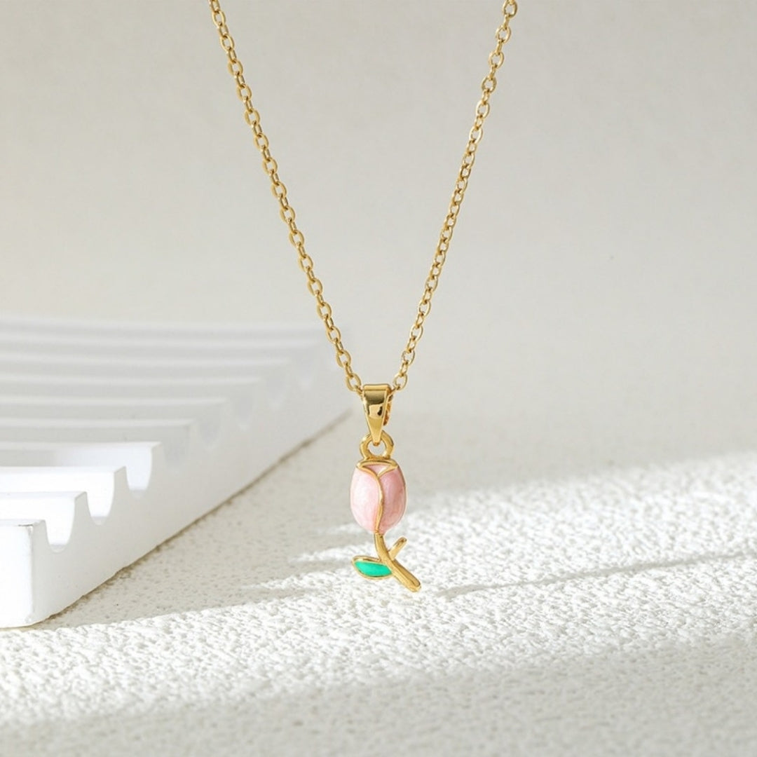 Blushing Tulip Necklace