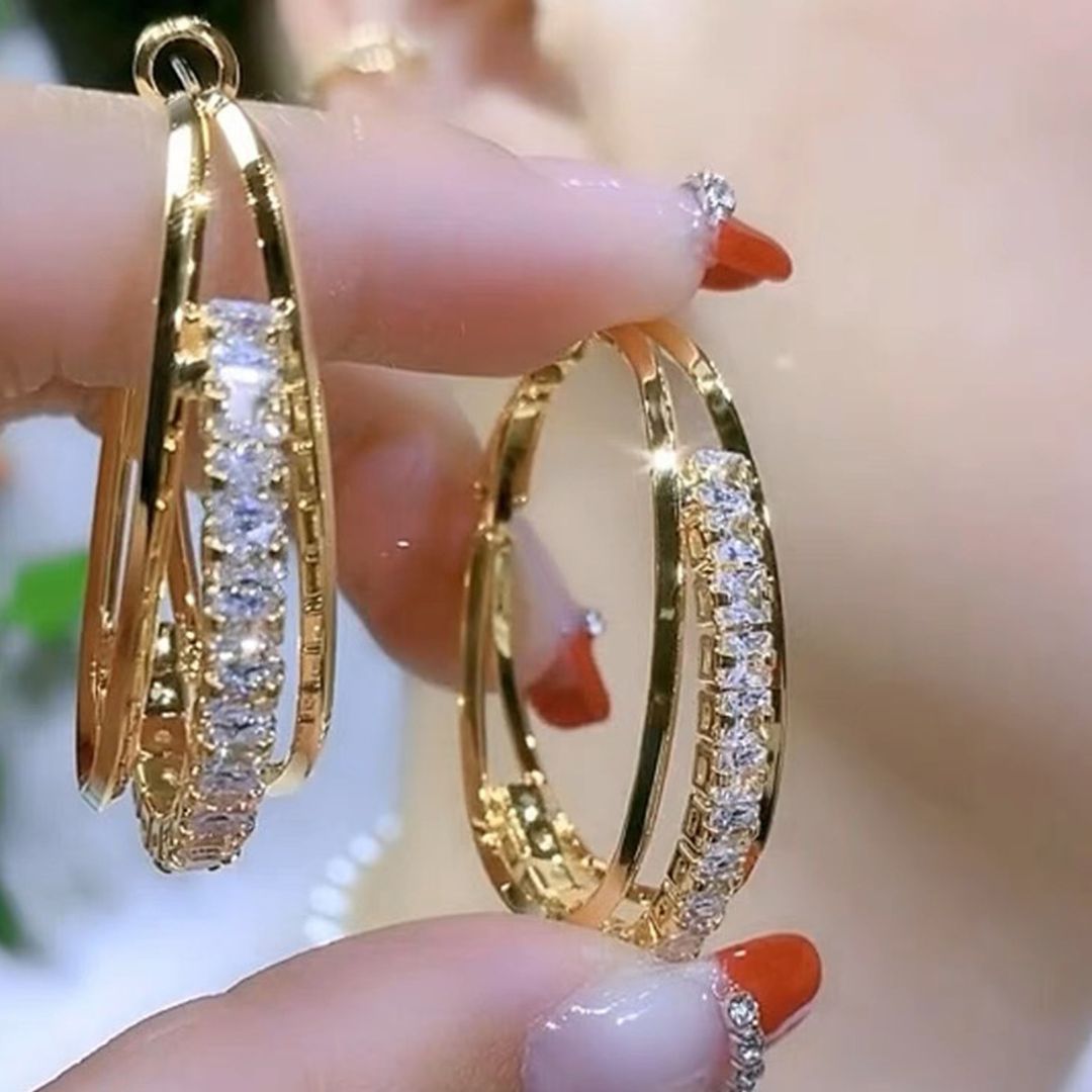 Dazzling Diamond Hooplets Earrings