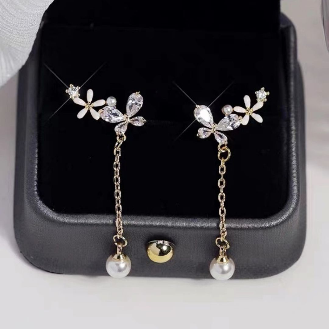 Dewdrop Blossom Dangles Earrings