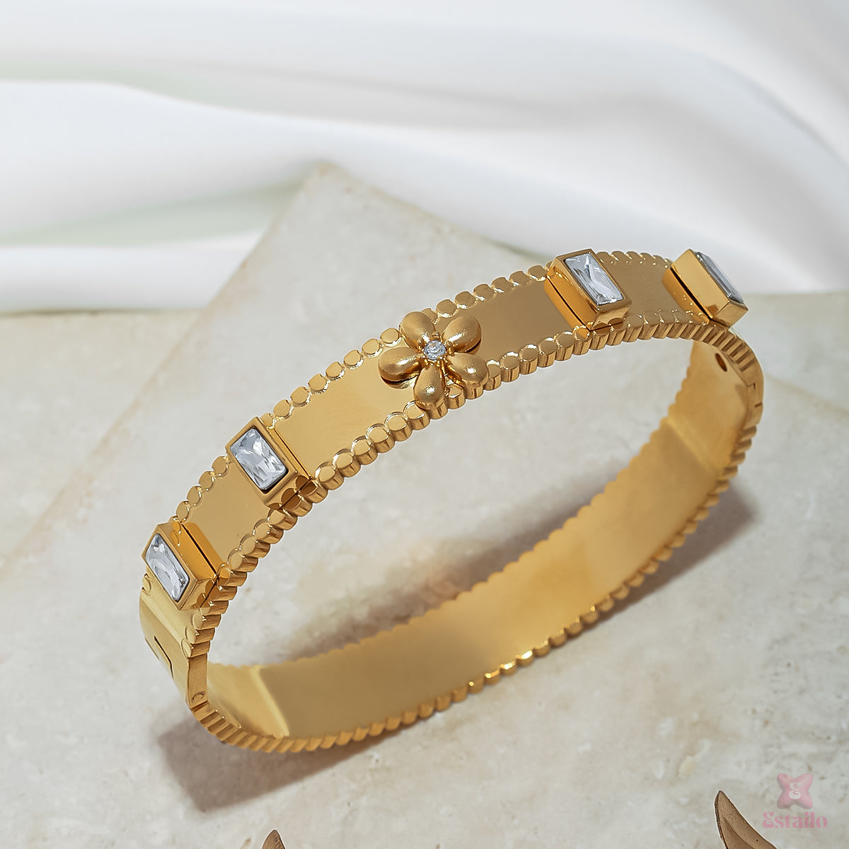 Opulent Bloom Cuff Bracelet