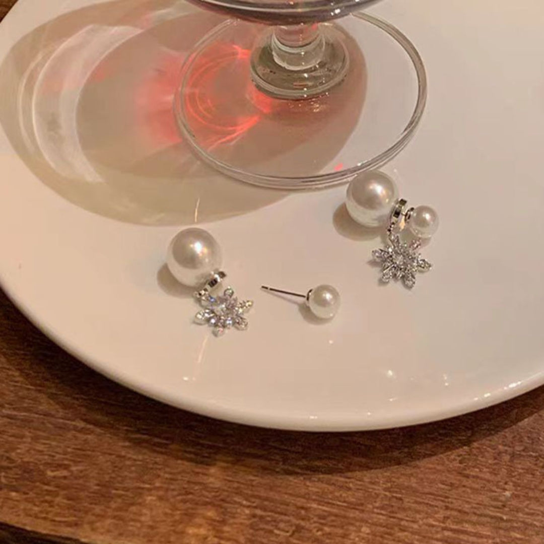 Snow Pearl Dangles Earrings