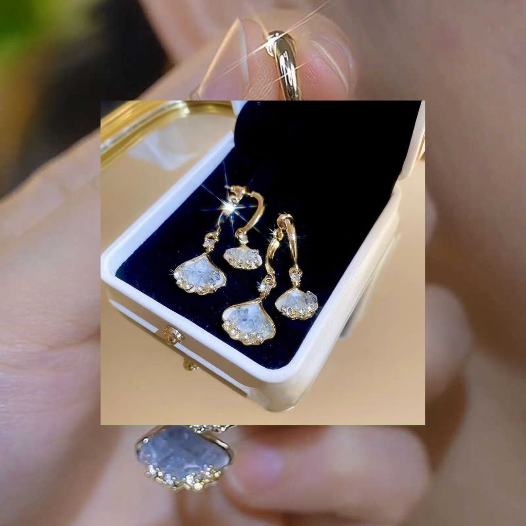 Frosted Petal Dangles Earrings