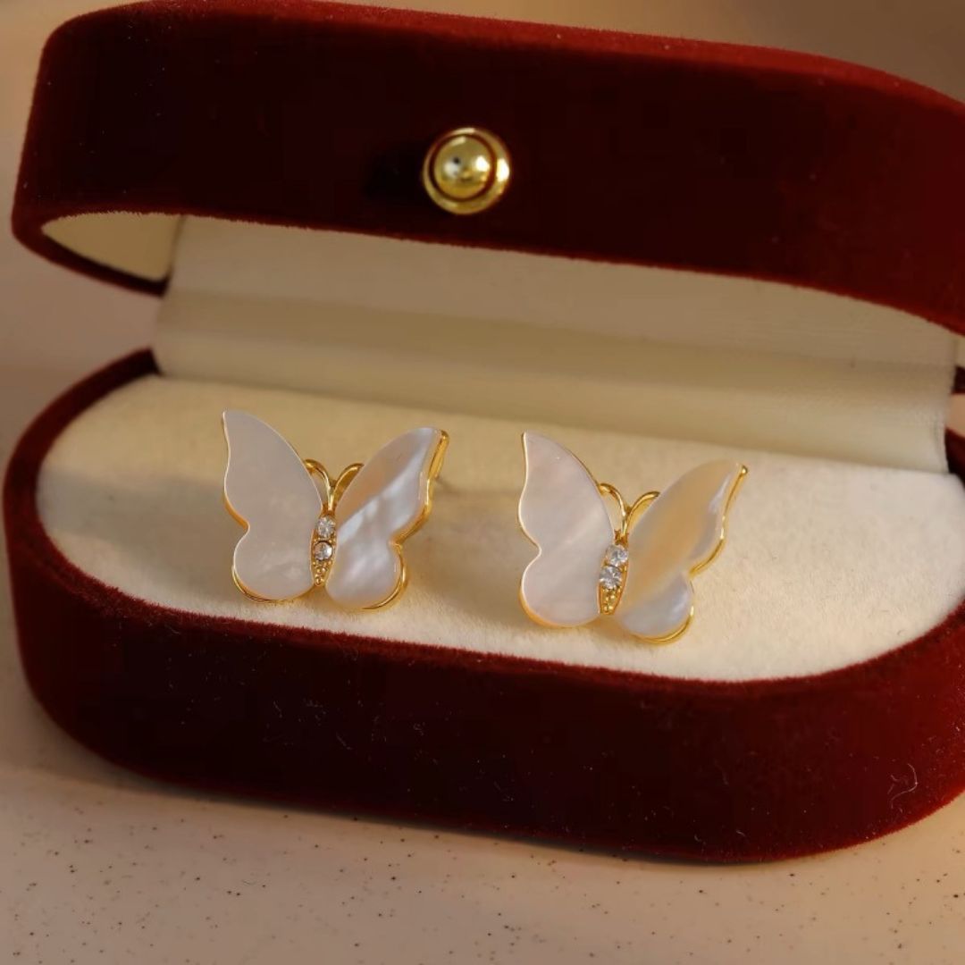 Iridescent Wings Studs Earrings