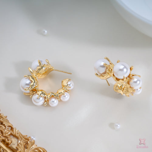 Pearl Hoop Earrings