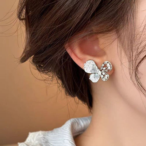 Silver Bow Knot Earrings