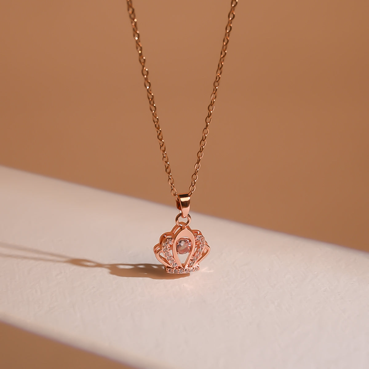 Luxe Crown Charm Necklace reshhot