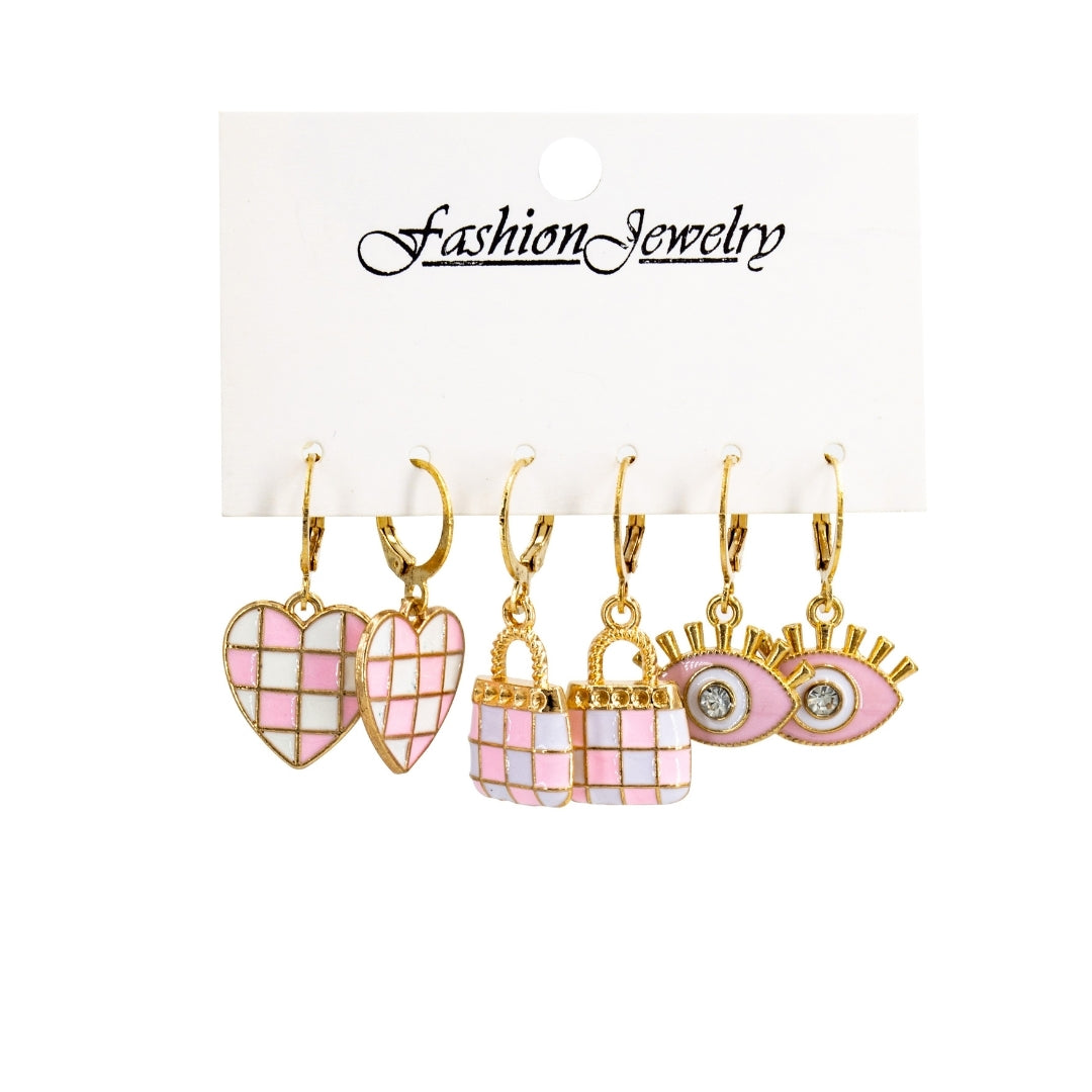 Precious Pink Protectors Combo Earring