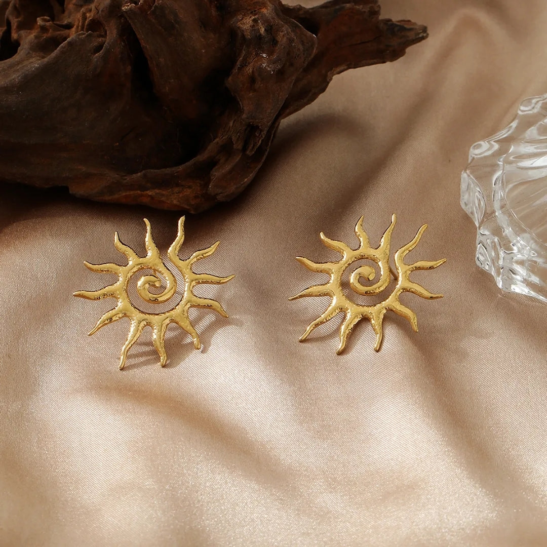 Sunrise Spiral Studs Earring