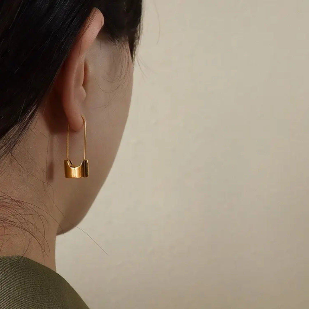 Edgy Lock Earrings