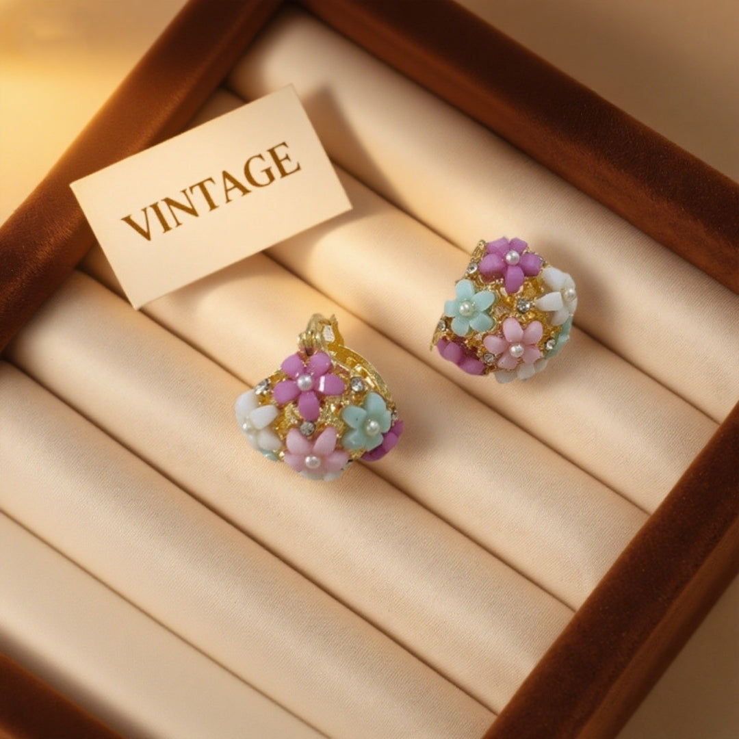 Floral Bloom Studs Earrings