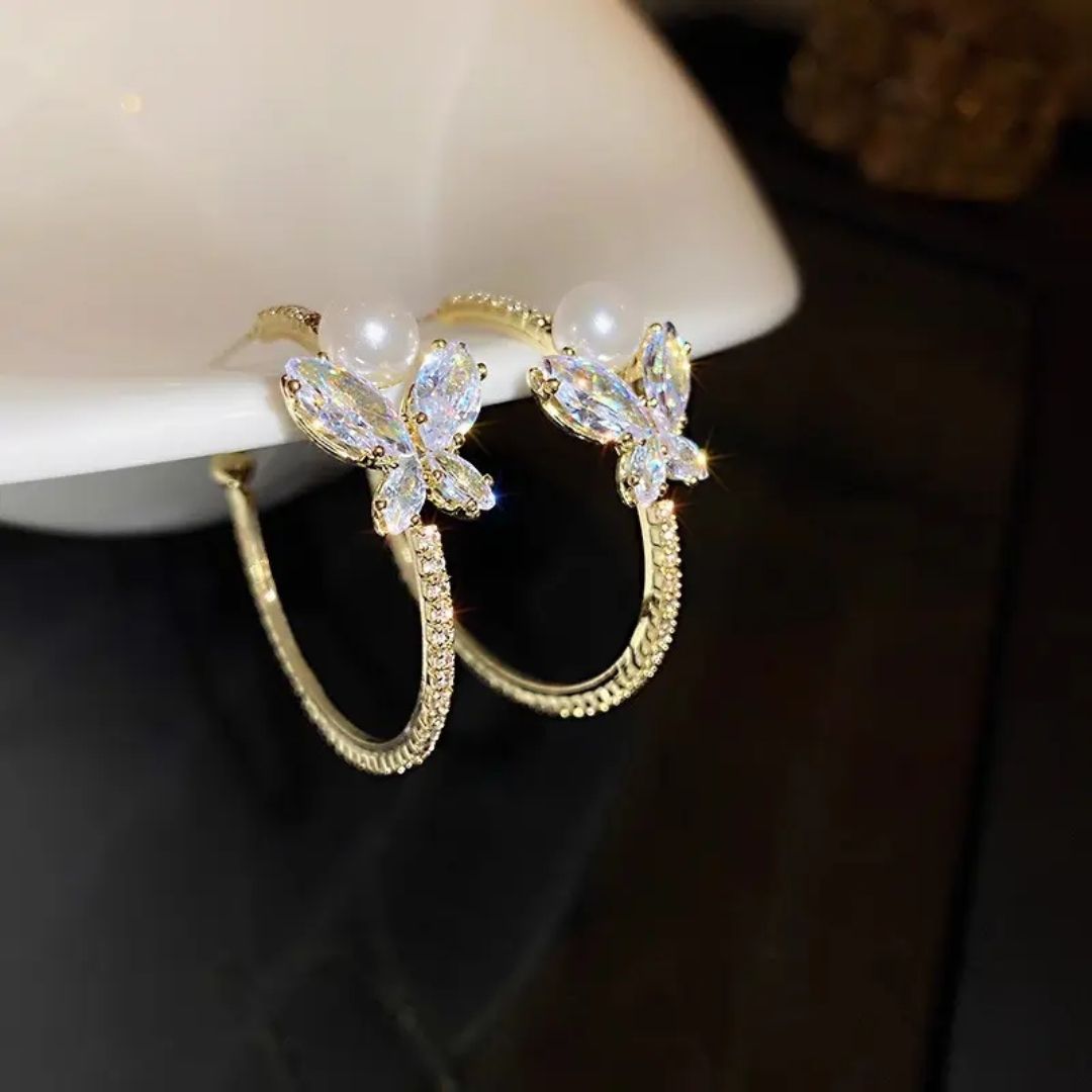Take A Bow Hoop Earrings